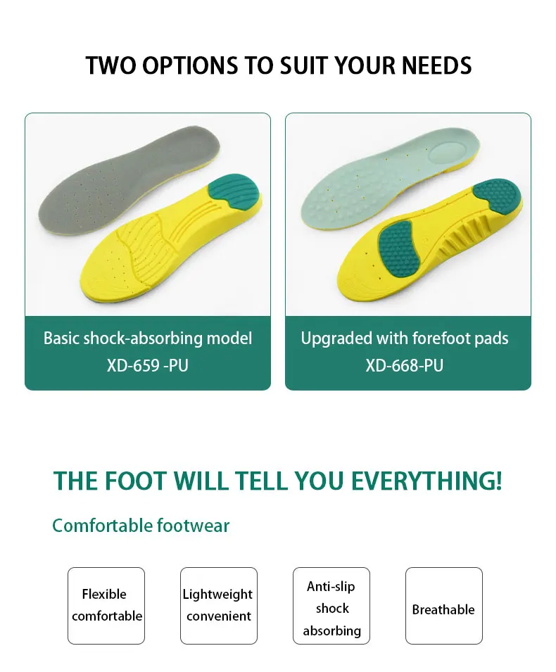 High Elastic Shock-Absorbing Sports Insoles for Men & Women High Elastic Shock-Absorbing Sports Insoles for Men & Women