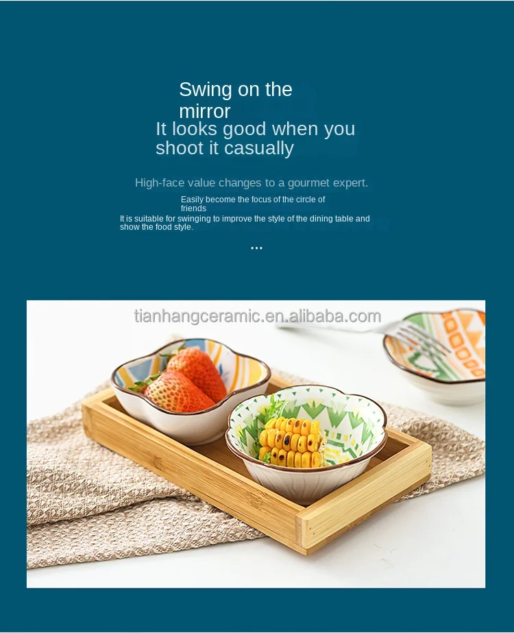 Bohemian ceramics 4.5 inch rice bowl household tableware dinner bowl soup bowl wholesale.jpg