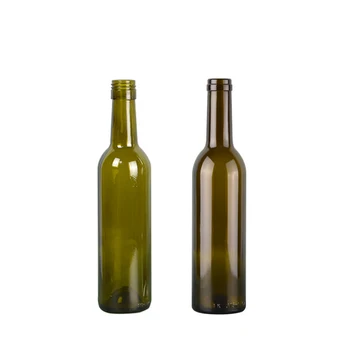 375ml Screw Top Caps Antique Green Bordeaux glass wine bottle