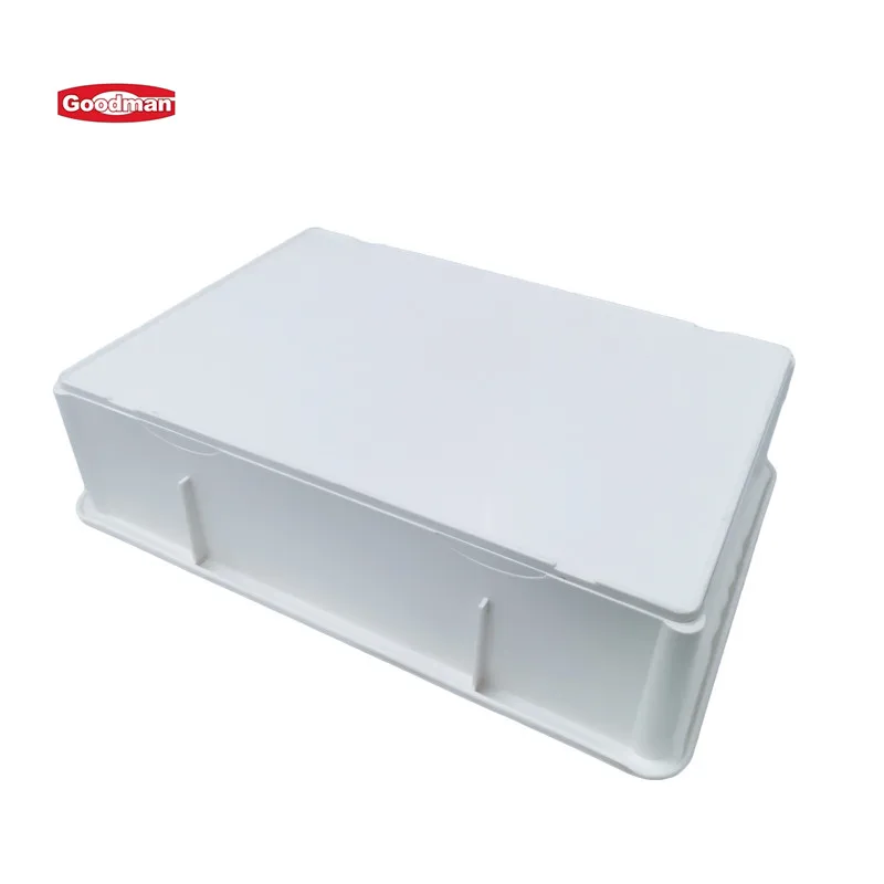 Bakeware restaurant white plastic pizza dough proofing box stackable storage pizza dough tray