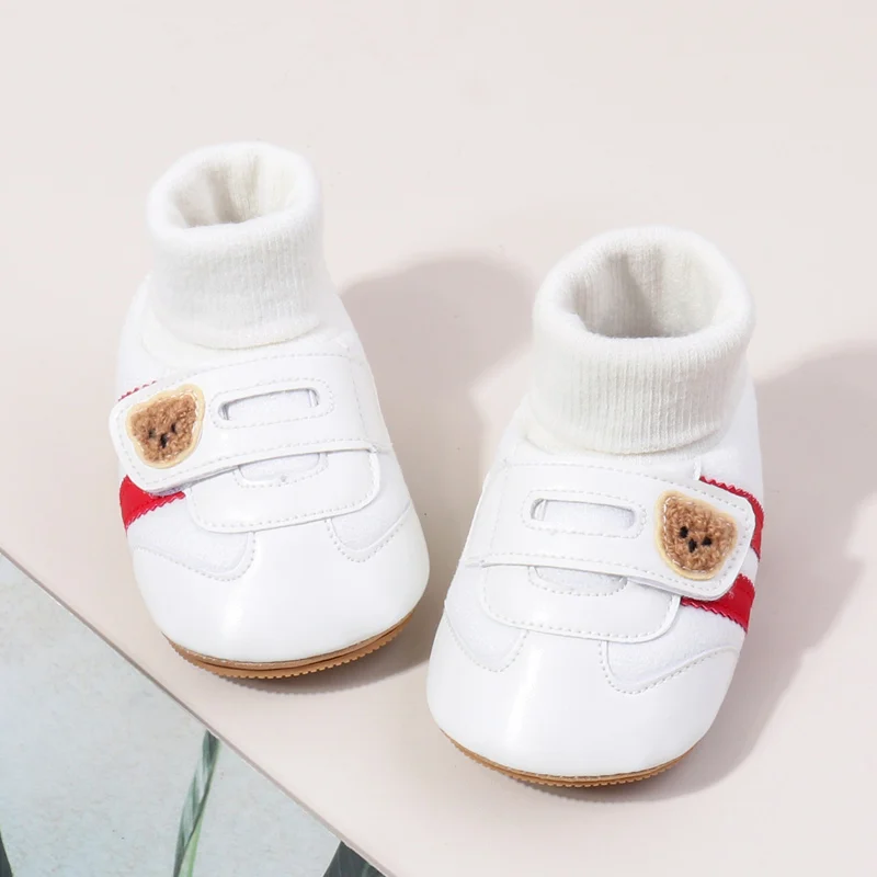 Hot Selling Baby Boys and Girls Shoes Soft TPR Anti-slip Sole Sock Shoes Ankle Covered Toddler Shoes Spring and Autumn Style supplier