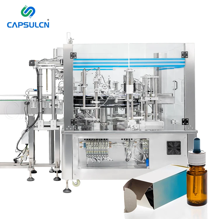 Capsulcn Vertical Rotary Semi Automatic Cartoner Paper Folding Box