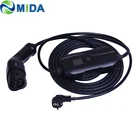 Ac Ev Charger Portable EVSE Box Type 2 10A 16A 3.7kw Single Phase AC Mobile EV Charger For Electric Vehicles