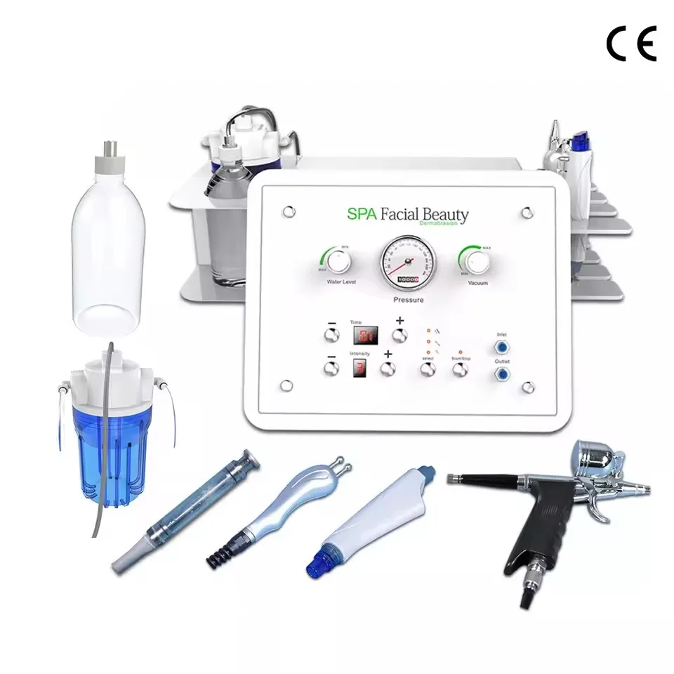 Hydro Facial Machine Professional Hydro Dermabrasion BIO Infusion Diamond Tip System 6 Aqua Hydrodermabrasion Facial Skin Care Deep Cleansing Peeling Pores Treatment Hydro Microdermabrasion Hydra Beauty Machine