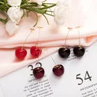 European And American Cherry Glass Fruit Earrings Wholesale Creative Cherry Design Fashion Earrings