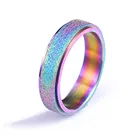Titanium Rings Titanium Vintage Simple Hippie Punk Style Spinner Frosted Matte Colorful Titanium Rings For Girls