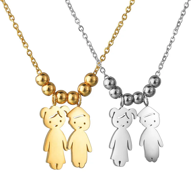 Boy And Girl Pendant Necklace atelieryuwa.ciao.jp