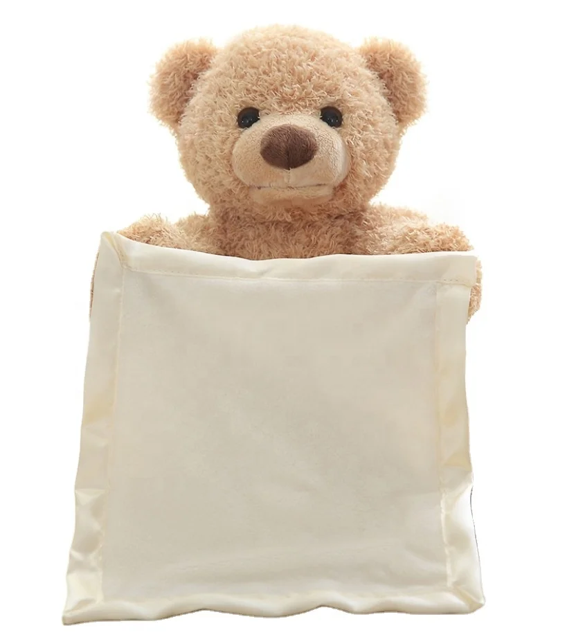 Peekaboo Panda will peekaboo hide and seek cover the eyes shy bear electric plush toy