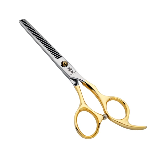 Barber Salon Hair Stylist Gold Coated Cutting Thinning Scissors Professional Stainless Steel Hairdressing Scissors Set Kit
