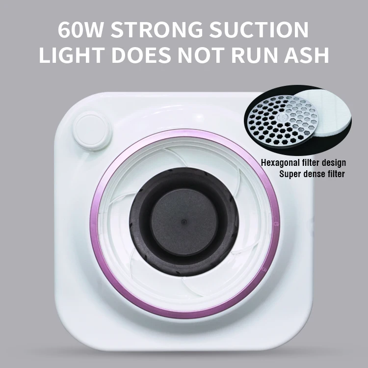 AT-NM-017 Source factory 60w turbine adjustable speed with filter nail dust collector factory