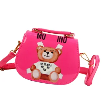 New fashionable animal prints purses little shoulder crossbody bags pu leather mini kids handbags for girls