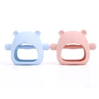 Custom Shape Food Grade Silicon BPA Free Christmas Modern Safe Bear Baby Silicone Teether