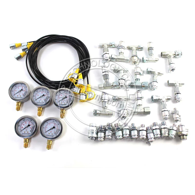 Sinocmp Dpg Adjustable Hyd Max Psi Pressure Gauges Kit Gauges