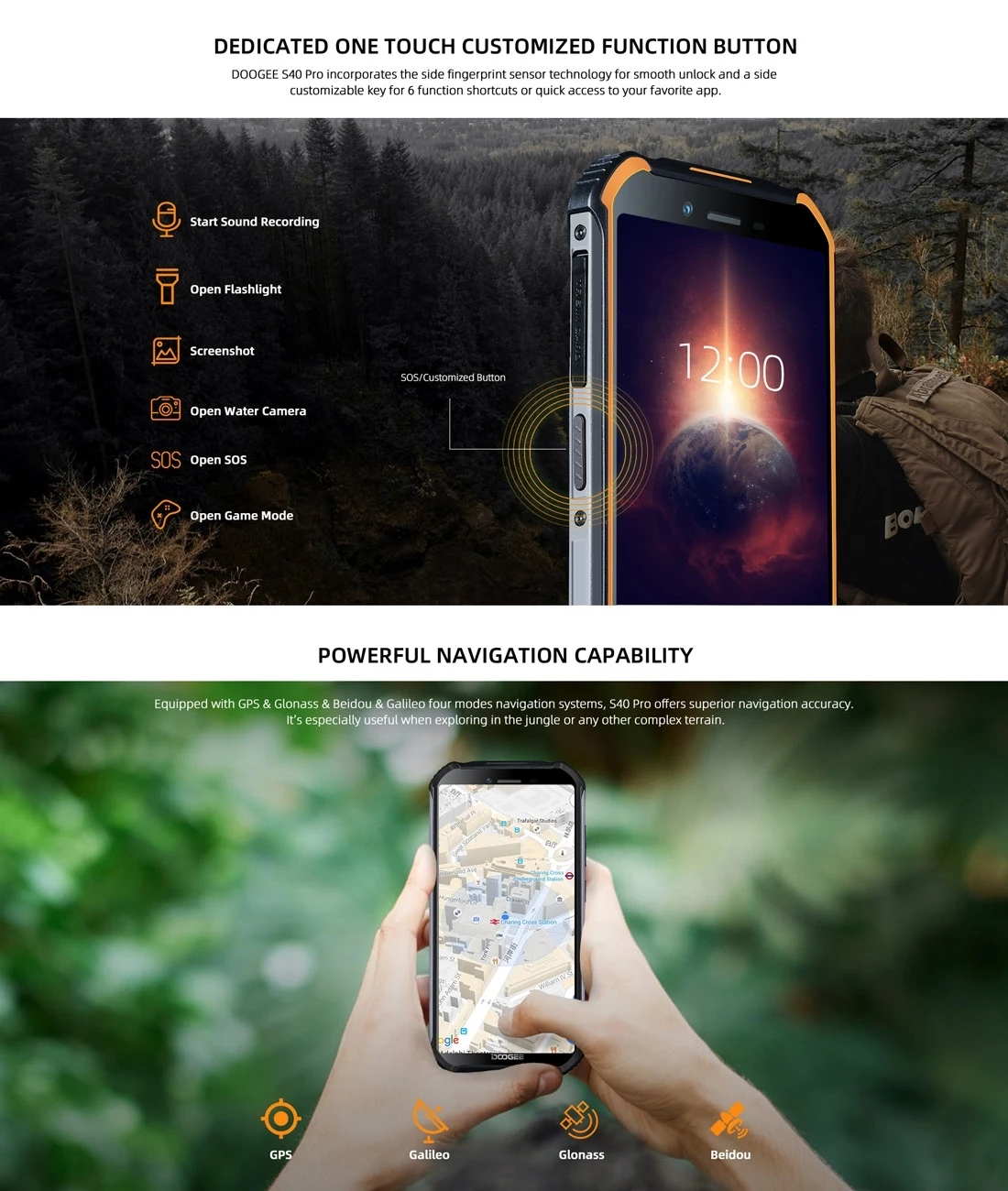 DOOGEE S40 Pro 2020 4GB+64GB 5.45 inch 4650mAh Battery Rugged Android 10.0