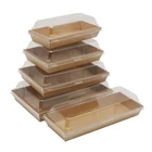 Box Food Manufacturer Folding Lunch Box Brown Kraft Paper Box Disposable Food Container