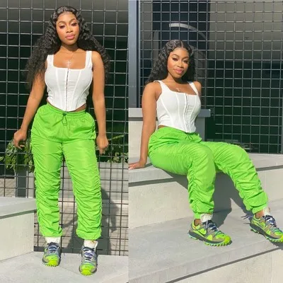 ruched jogging pants