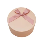 Pink Rose Gift Roses Boxes Christmas Wedding Pink Sizes Option Wholesale Gift Box Rose Round Cardboard Boxes Luxury