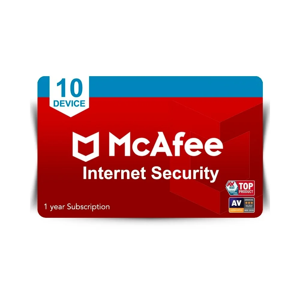 Activation For Mcafee Internet Security 2023 10 Devices 1 Year Bind Key