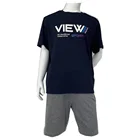 Coolmax 100%Polyester Boy's Short Sleeves T-shirts Polyester Spandex Boy's Short Pants Customized Print Boy's Sets