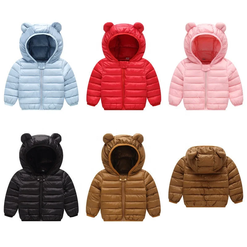 Happy Cherry Boys Girls Winter Thick Jacket Warm Fleece Fur Lining Zipper Hooded Windproof Coat Outwear for 1-12 Years