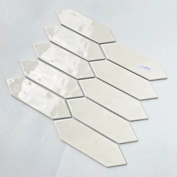 Hasin high glossy hexagon  ceramic mosaic designs tiles for wall and floor