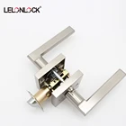 Door Lock Lever Door Lock Heavy Duty Casting Satin Nicklel Bathroom Lever Handle Door Lock