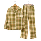 Summer Sleepwear Drawstring Homewear Set Long Pants Girls Summer Pajamas Sleepwear Women