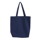 Blue Bags Navy Blue Canvas Tote Bags Custom Printed Logo As A Gift To Customers