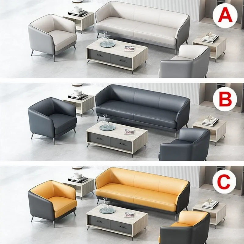 Office Luxury Leather L Sofa Italian Sofa Furniture Sofa Living Room Set