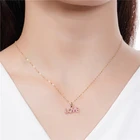 Rose Gold Jewelry 18k Rose Gold Energetic Girl Necklace For Girlfriend