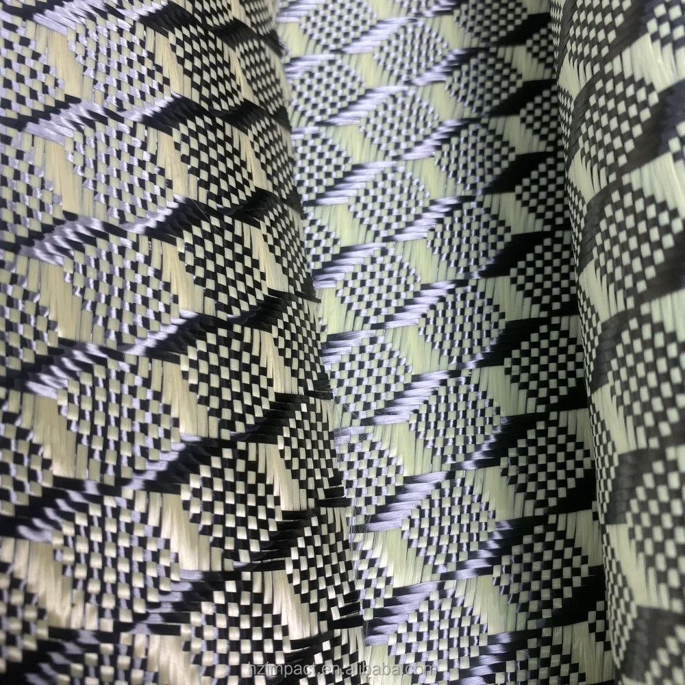 Original Factory 3k 240gsm Aramid Plaid Yellow Jacquard Carbon Fibre Cloth Original Factory 3k 240gsm Aramid Plaid Yellow Jacquard Carbon Fibre Cloth