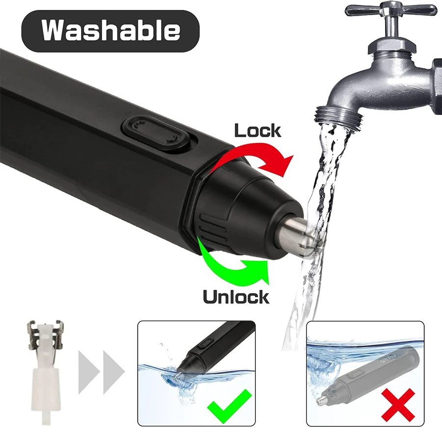 Portable Durable Plastic Rechargeable Set Push Shear for Home Salon Car RV Use Made Electric Nose Hair Trimmer manufacture