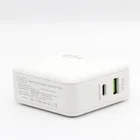 Tech 65W Fast Wall Charger PD3.0 GaN Tech 2-Port Type C Foldable Travel Charger For MacBook Pro