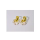 Pearl High Quality Manufacturer Fashion Simple Elegant Pearl Baroque Double Hoop Earrings