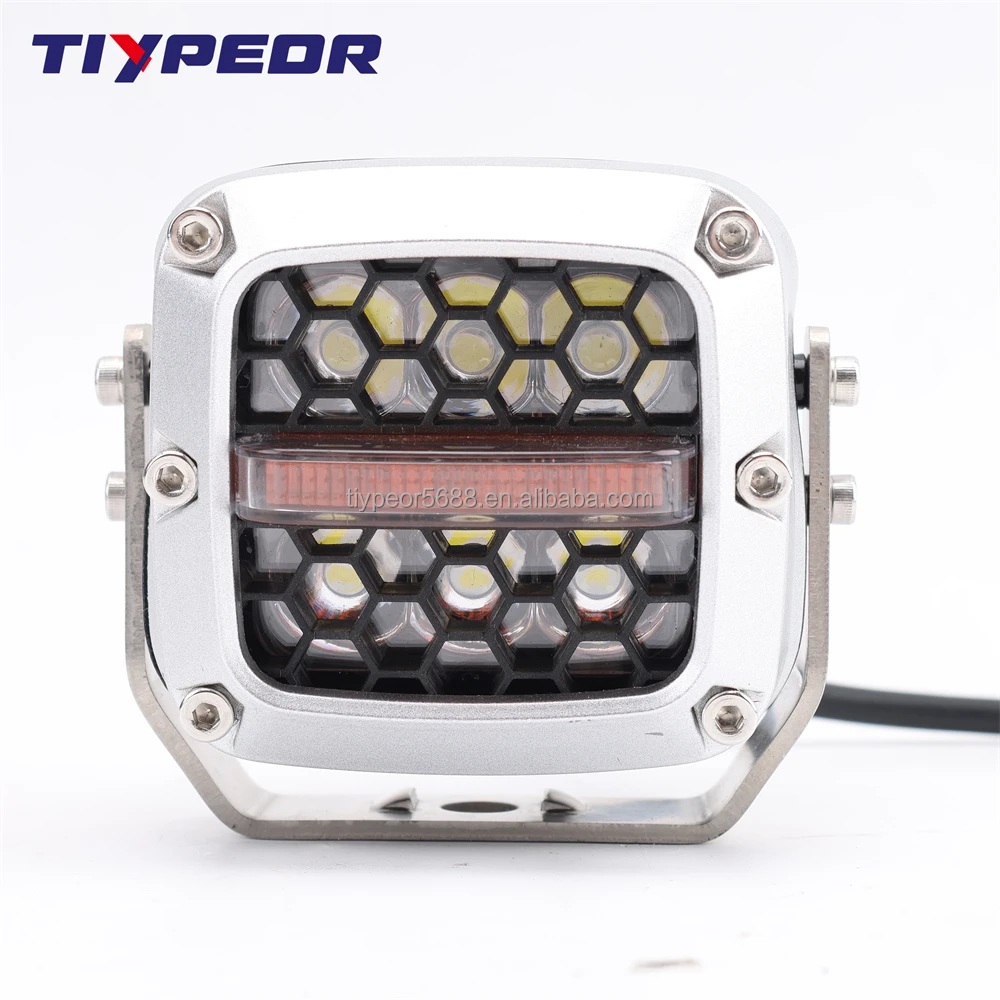 product tiypeor super bright flush mount led work lamp 12v spot 4x4 60w work light 4 mini work light for motorcycle truck boat trailer-10