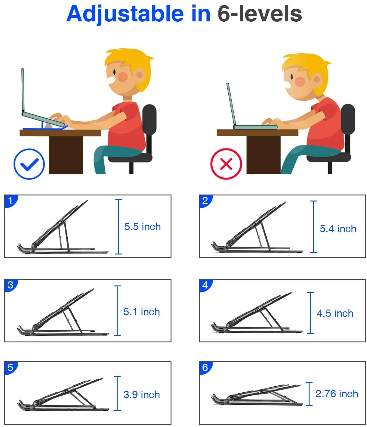 Cheap Ergonomic Vertical Foldable Notebook Computer Tablet PC Laptop Stand