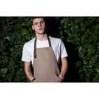 Clothing Elegant Canvas Work Clothing With Ajustable Neck 2 Pockets Custom Logo Coffee Shop Uniform Apron