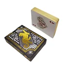 Gold Plated Cards Custom Printed Artpaper Gold Foil Plated Gilt Edges Black Poker Playing Cards