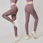 Clothes Wholesale Sportswear Women High Waist Yoga Pants Womens Fitness Clothes With Pocket