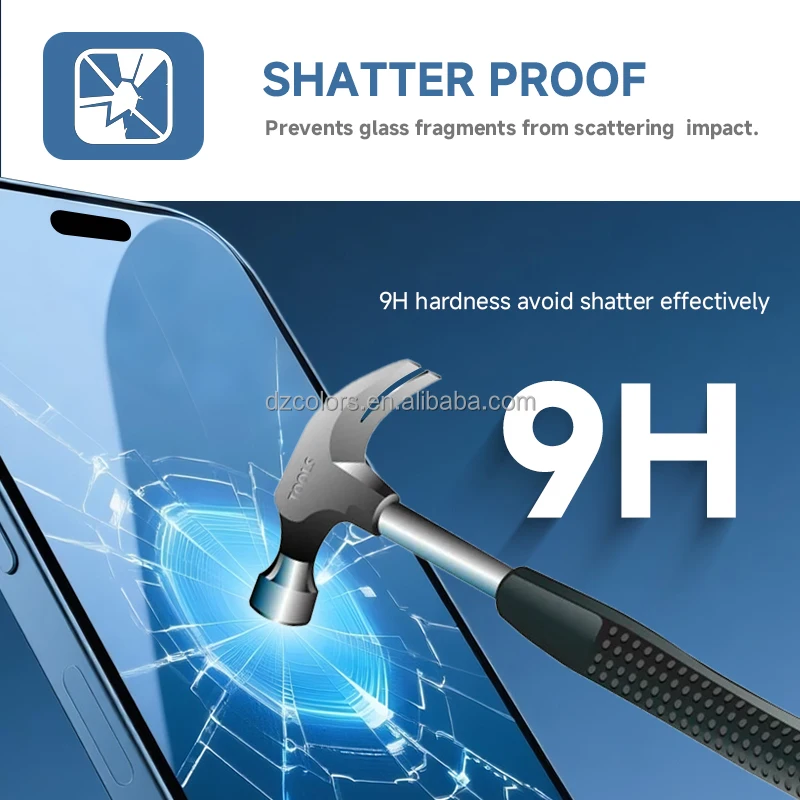 product hot selling best quality silk printing hd privacy matte tempered glass protector for iphone 17 pro promax screen protector-9