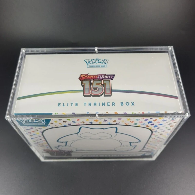 Custom Clear Acrylic Booster Box Pokemon Protector Case Etb Closure