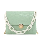 Handbag Crocodile Customizable High-quality PU Material Handbag Crocodile Pattern Candy Color Diagonal Lady Bag