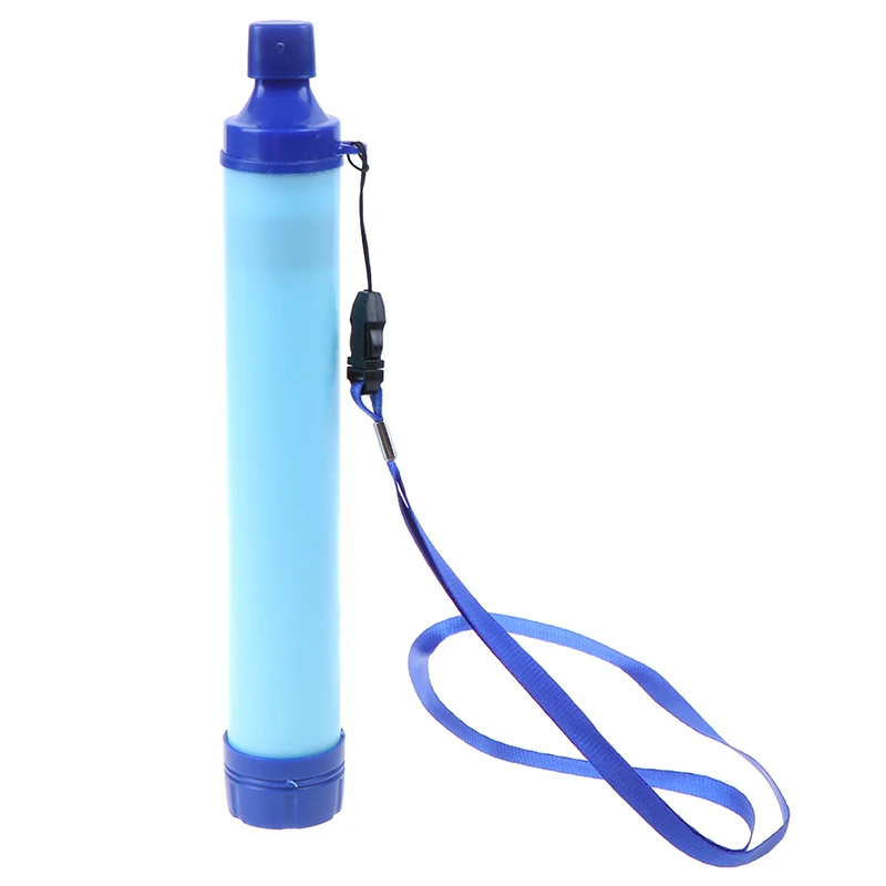 Portable Survival Water Filter Straw Purifier Bottle Camping Emergency Outdo /O 