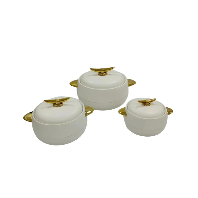 Heat preservation 3pcs set thermal dishes sets for hot food for keep food warm 1L+2L+3.5L insulated casserole food warmer