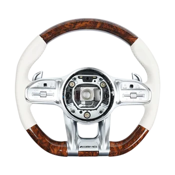 For Be-nz W204 W205 W213 Gle Gls W219 W222 W221 Custom Alcanta-r Mahogany Steering Wheel Racing Wheel Convertible