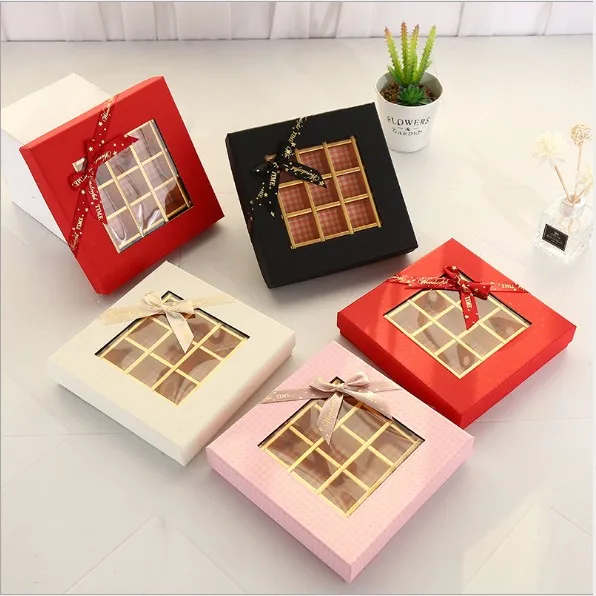 16 pieces chocolate packaging paper box valentine roses gift