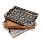 Service Tray Wooden Ottoman Tray Authentic Firwood Whitewashed Hotel Service Rustic Wooden Ottoman Tray