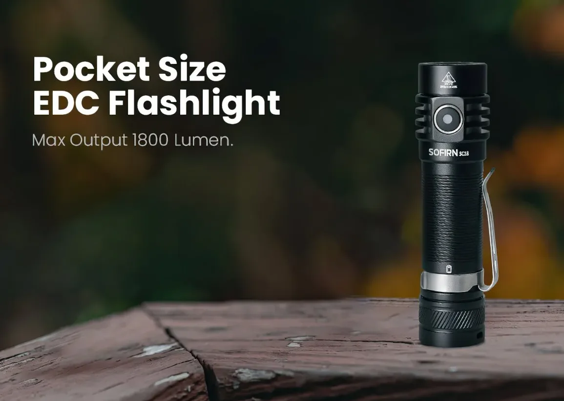 Sofirn Sc18 1800lumen Sst40 Super Bright Edc Torch Waterproof Ip68