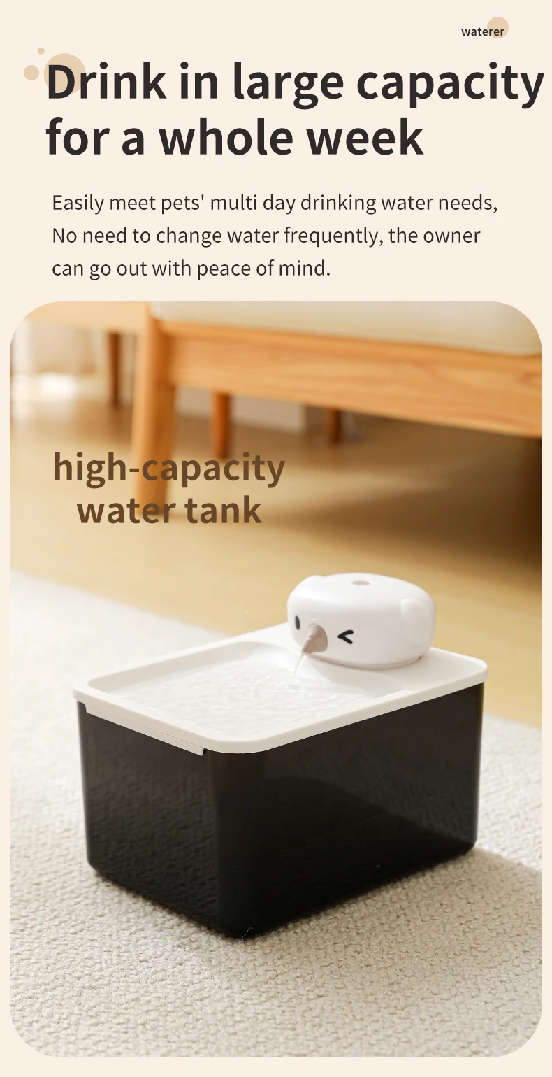 New Large Capacity Smart Pet Water Dispenser Low Noise Water Cycle Pet Cat and Dog Water Dispenser Easy to Clean Pet Products supplier
