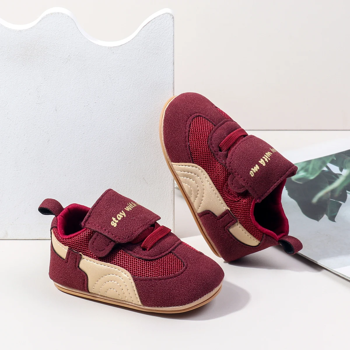 Sturdy Soft Flat TPR Soles New Design Solid Color Casual Infant Shoes All Seasons Toddler Walking Shoes for Boys and Girls factory